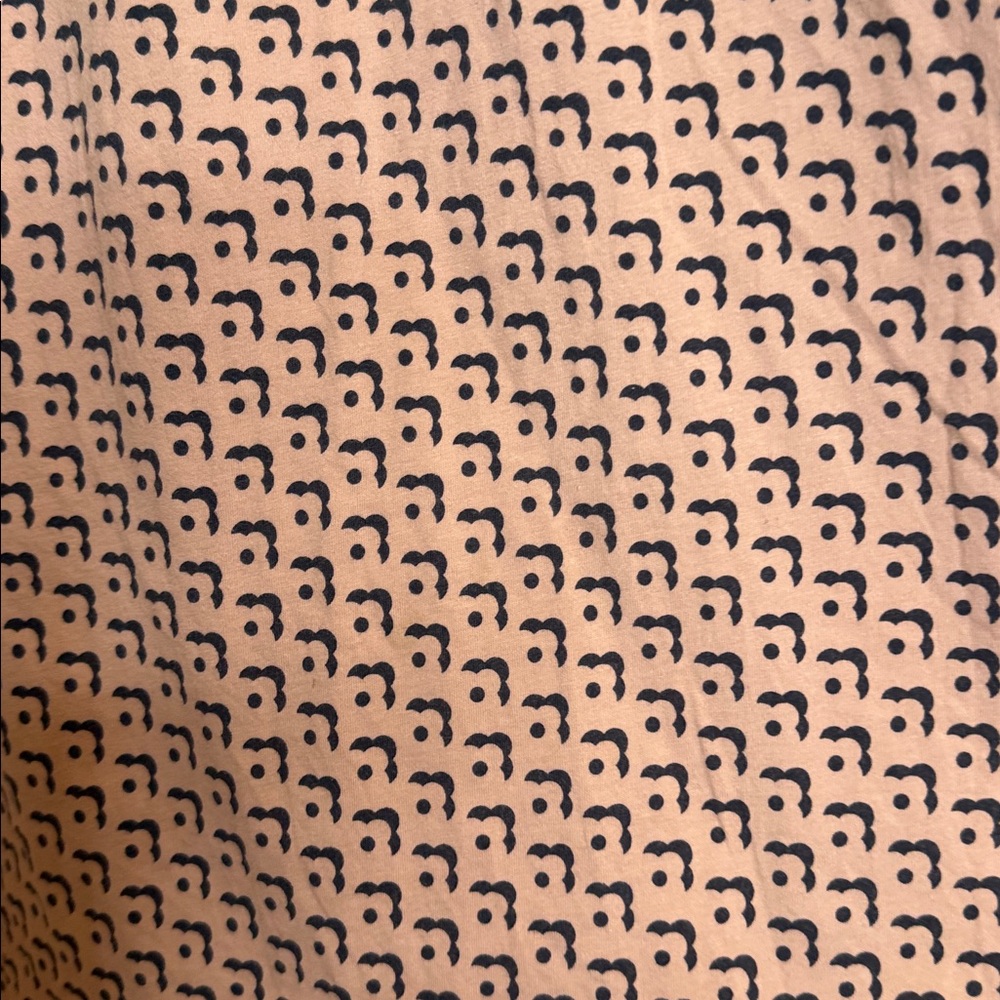 Orla Kiely 100% cotton patterned pink black Peter Pan collar dress sz Lg - Picture 4 of 10